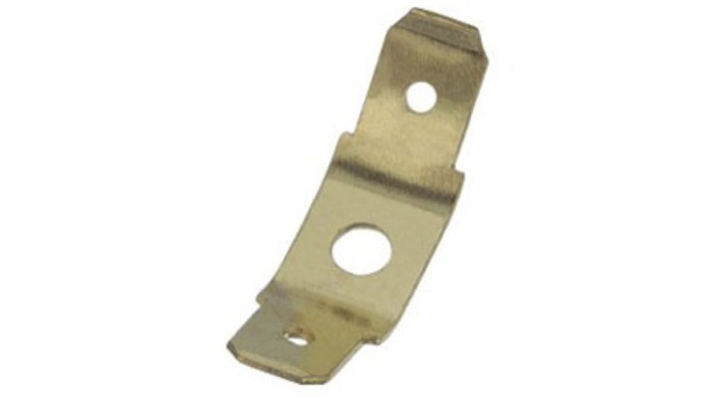 RS PRO Uninsulated Male Spade Connector, PCB Tab, 6.35 x 0.8mm Tab Size