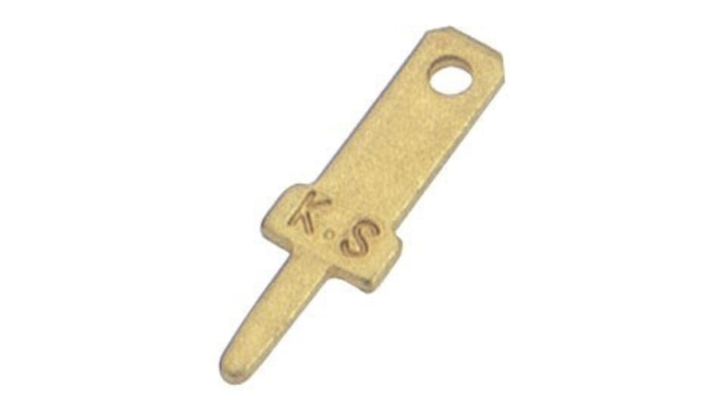 RS PRO Uninsulated Male Spade Connector, PCB Tab, 2.8 x 0.5mm Tab Size