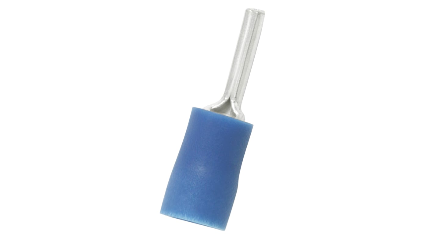 Conector de contactos de crimpado RS PRO, Aislado, diám. 1.9mm, long. 10mm, Azul, 1.5mm² a 2.5mm², 16AWG a 14AWG