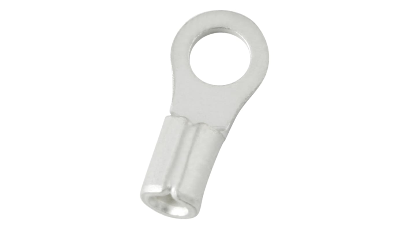 RS PRO Uninsulated Ring Terminal, 3.7mm Stud Size, 0.5mm² to 1.5mm² Wire Size