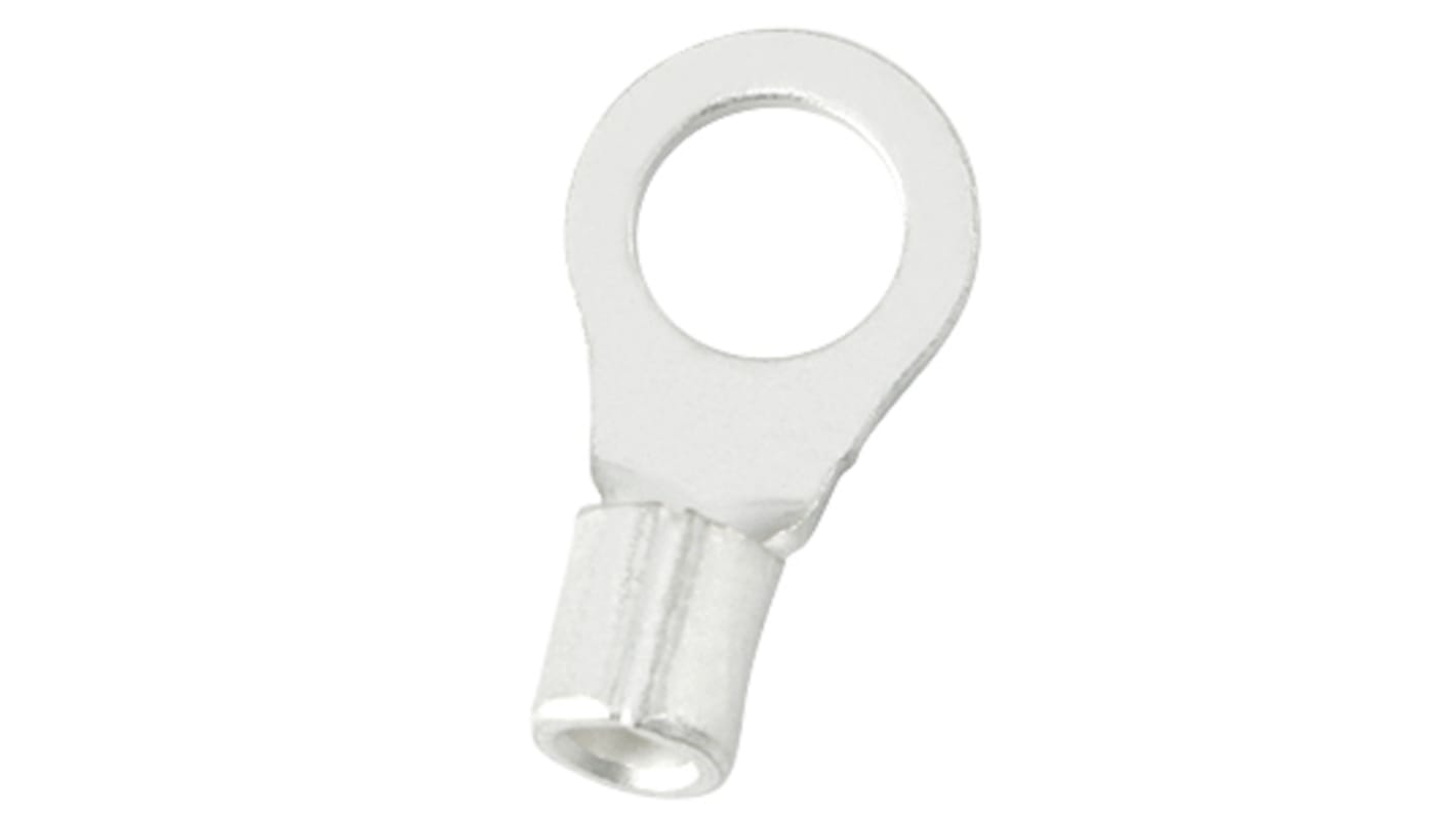 RS PRO Uninsulated Ring Terminal, 5.3mm Stud Size, 0.5mm² to 1.5mm² Wire Size