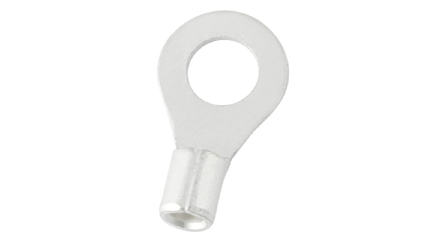 RS PRO Uninsulated Ring Terminal, 6.4mm Stud Size, 2.5mm² to 4mm² Wire Size