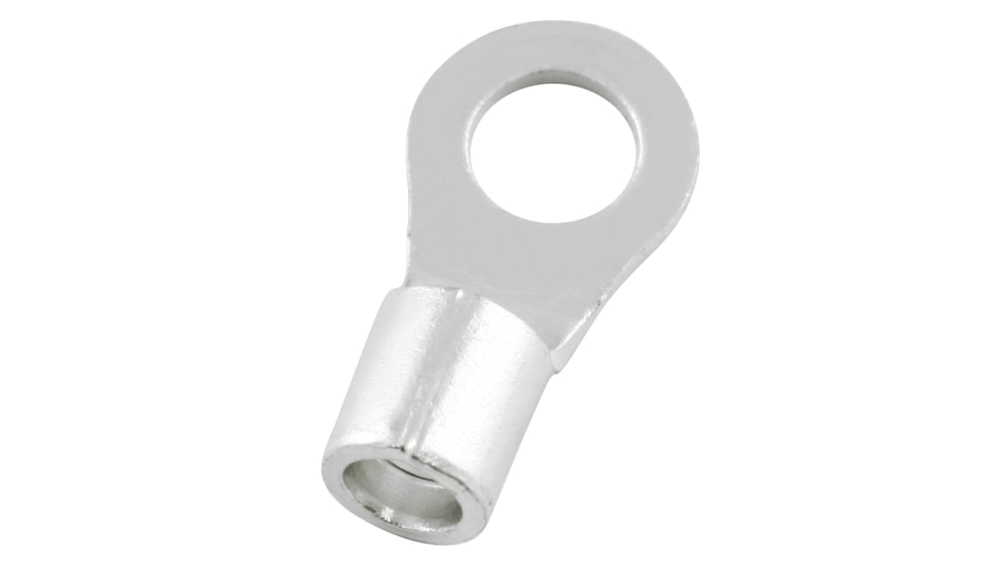 RS PRO Uninsulated Ring Terminal, 3.7mm Stud Size, 4mm² to 6mm² Wire Size