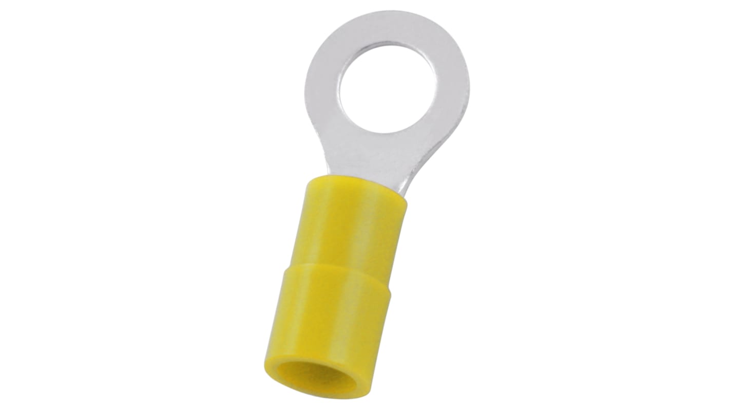 RS PRO Insulated Ring Terminal, 4.3mm Stud Size, 4mm² to 6mm² Wire Size, Yellow