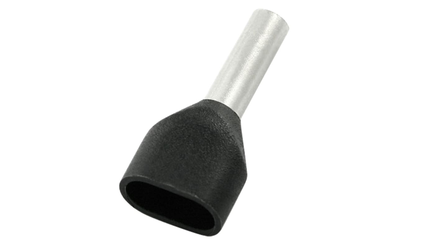 Boccola a crimpare RS PRO, Isolato, Nero, lunghezza pin 12mm, filo max 2 x 1.5mm², 2 x 16AWG