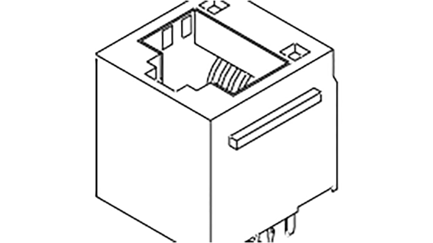 Molex 85507 Series Female RJ45 Connector, Through Hole, Cat5e Vertical 1 Port 8P8C -Way