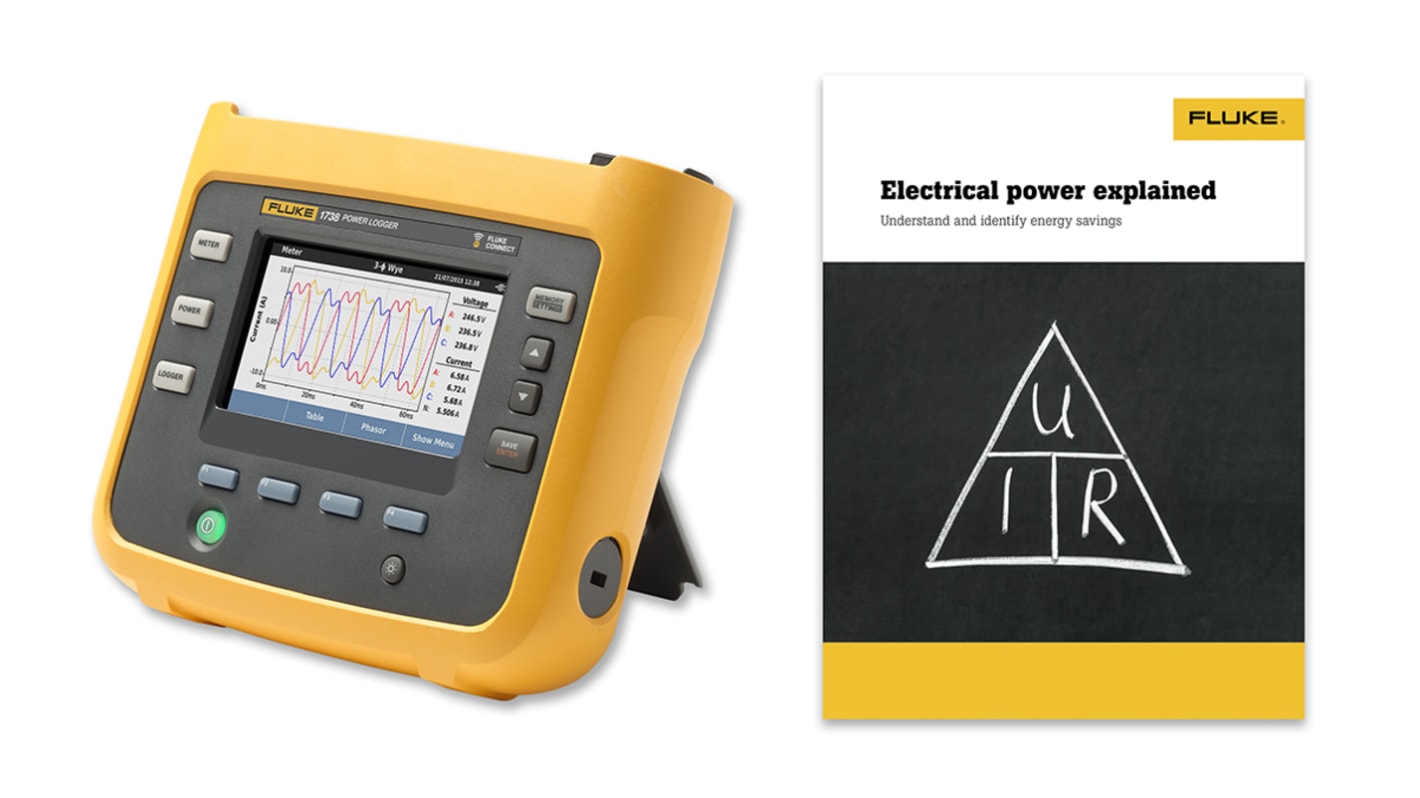 Fluke 1738 Three Phase Power Energy Monitor, Bluetooth, USB, Wireless