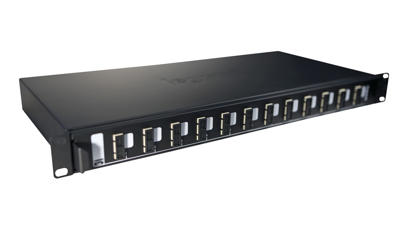 Patch panel per fibra ottica, Legrand, 12 porte, SC, Multimode, Duplex, 1U, Scorrevole