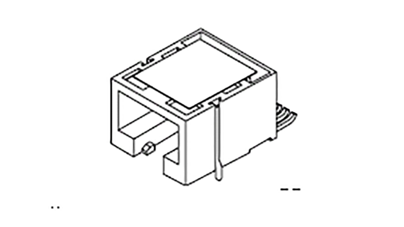 Molex 85502 Series Female RJ45 Connector, Surface Mount, Cat3 Right Angle 1 Port 8P8C -Way