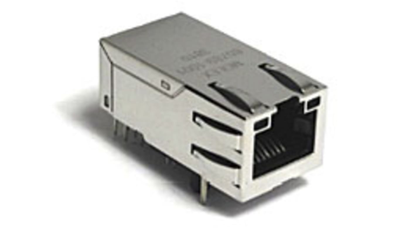 Molex 85793 Series Female RJ45 Connector, Through Hole, Cat5, Cat5e Right Angle 1 Port 8P8C -Way