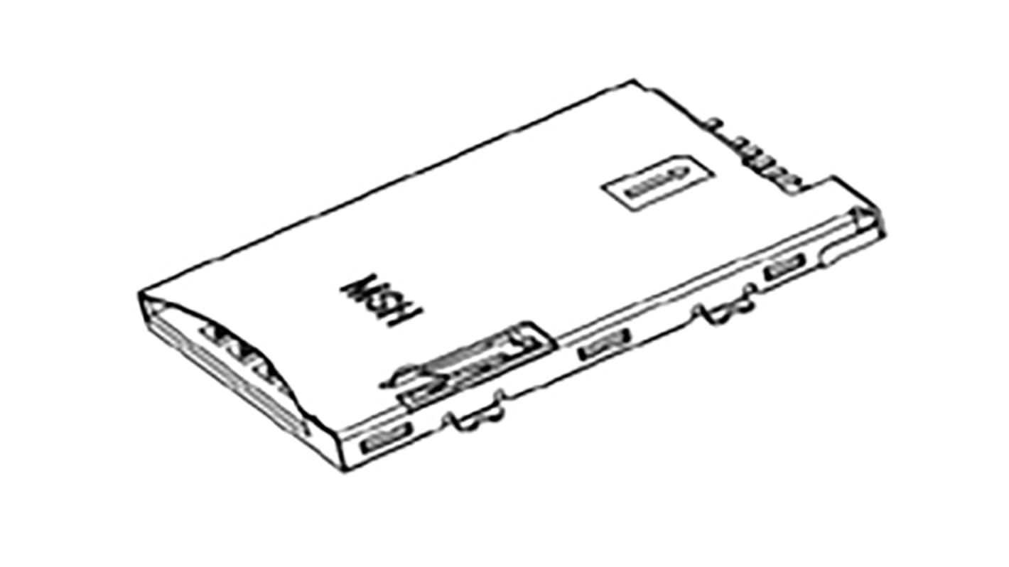 Molex SIM Speicherkarten-Steckverbinder Stecker, 8-polig / 1-reihig, Raster 1.27mm, Push/Push