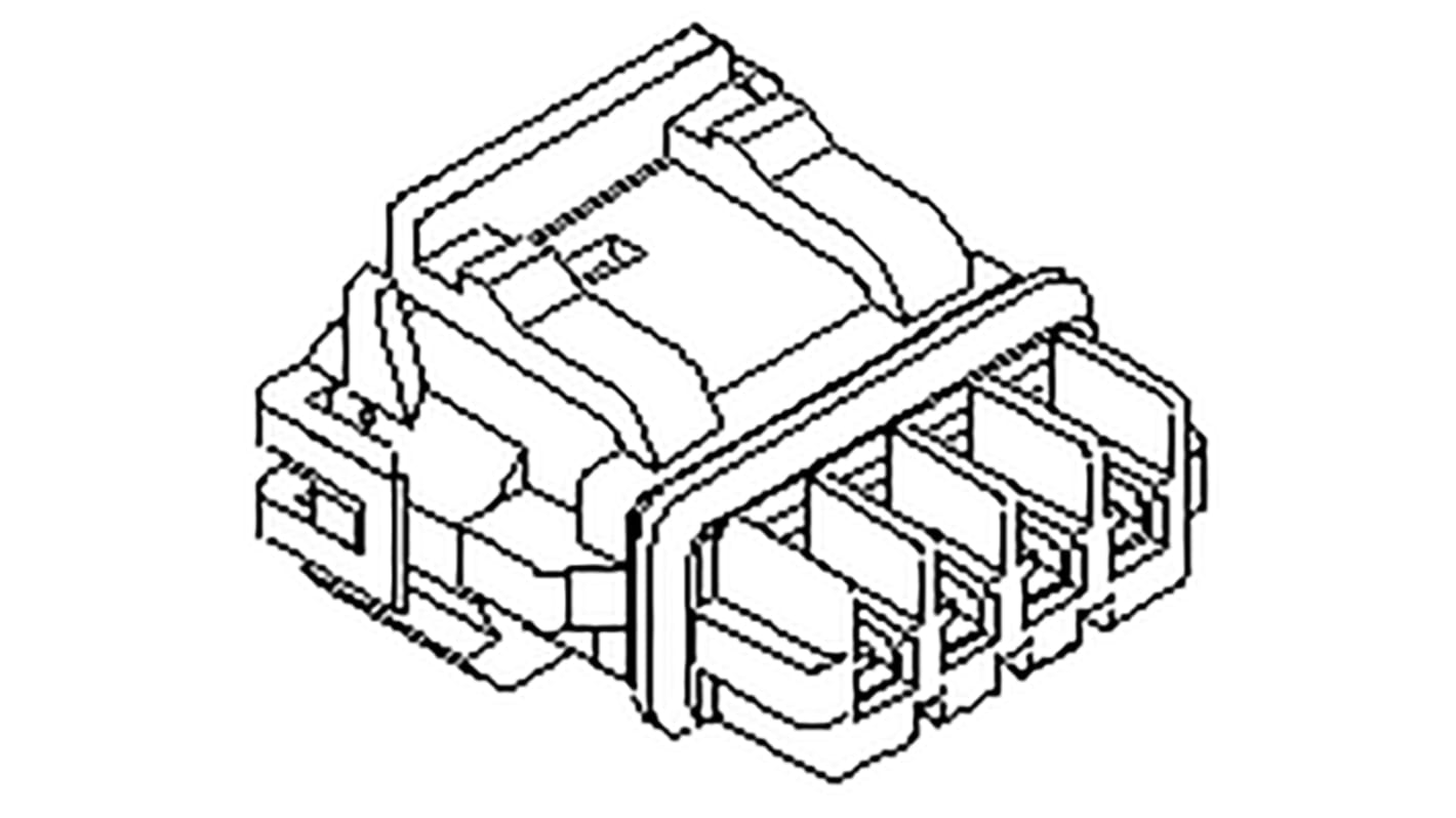 Molex Male Crimp Connector Housing, 5mm Pitch, 2 Way, 1 Row