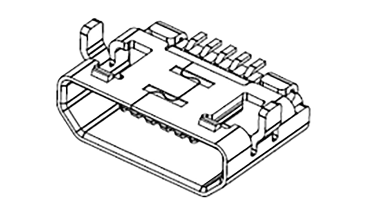 Connettore USB tipo B 2.0 Molex Femmina, SMT