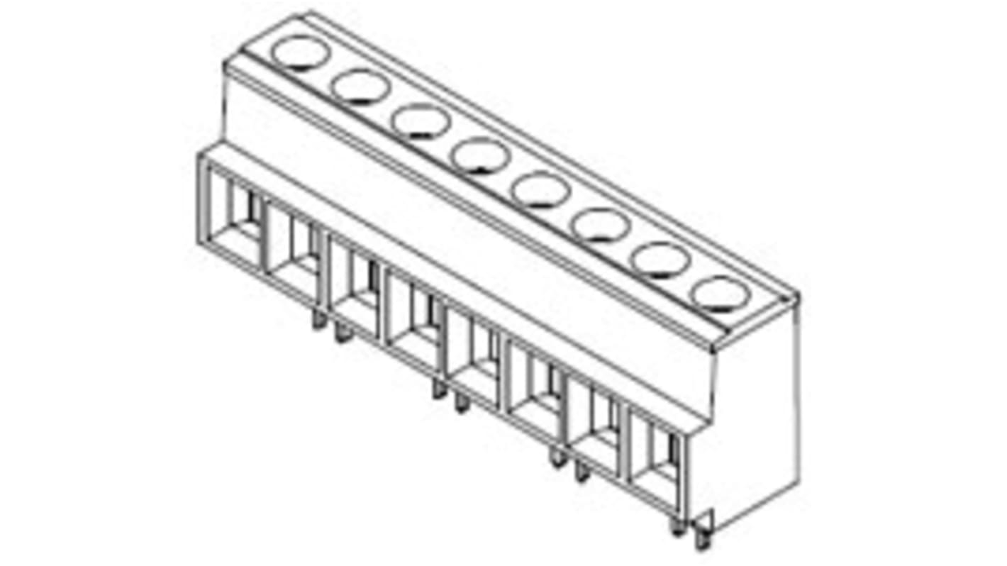 Morsettiera per circuito stampato Molex Femmina a 3 vie, 1 fila, passo 10.16mm, Montaggio con foro passante