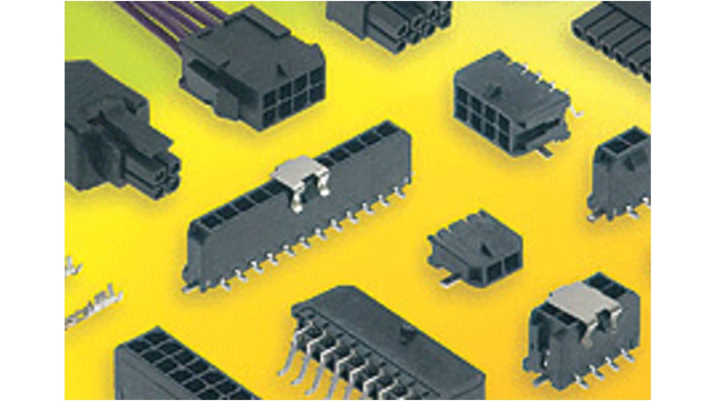 Embase pour CI Molex, Micro-Fit 3.0, 3 pôles , 3.0mm 1 rangée, 8.5A, Angle droit