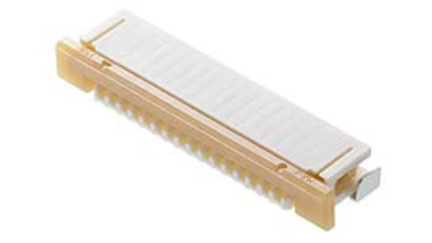 Molex ZIF, SMD FPC-Steckverbinder, Buchse, 18-polig / 1-reihig, Raster 1mm Lötanschluss