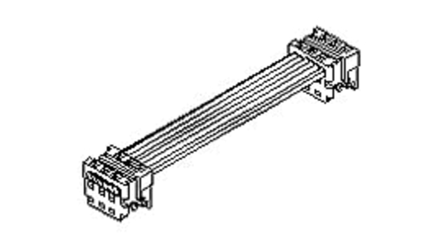 Molex Picoflex Series Flat Ribbon Cable, 10-Way, 1.27mm Pitch, 250mm Length, Picoflex IDC to Picoflex IDC