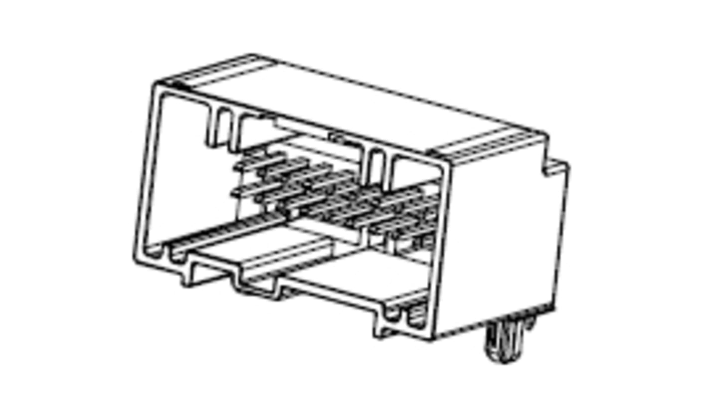 Connettore automotive Molex, Maschio, 7A, 8 vie, 2 file, Montaggio con foro passante