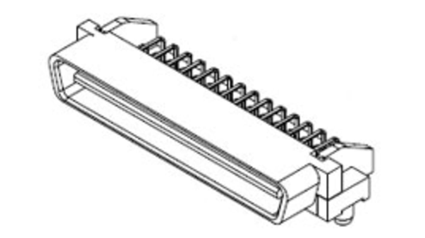 Conector SCSI, Molex, Macho, 100 contactos, Montaje en orificio pasante, Ángulo de 90° , paso 1.27mm