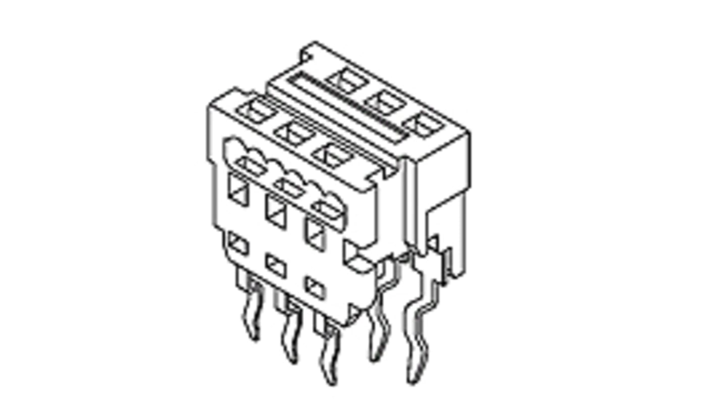 Connecteur IDC Molex Femelle, 18 contacts, 2 rangées, pas 1.27mm, Traversant, série Picoflex