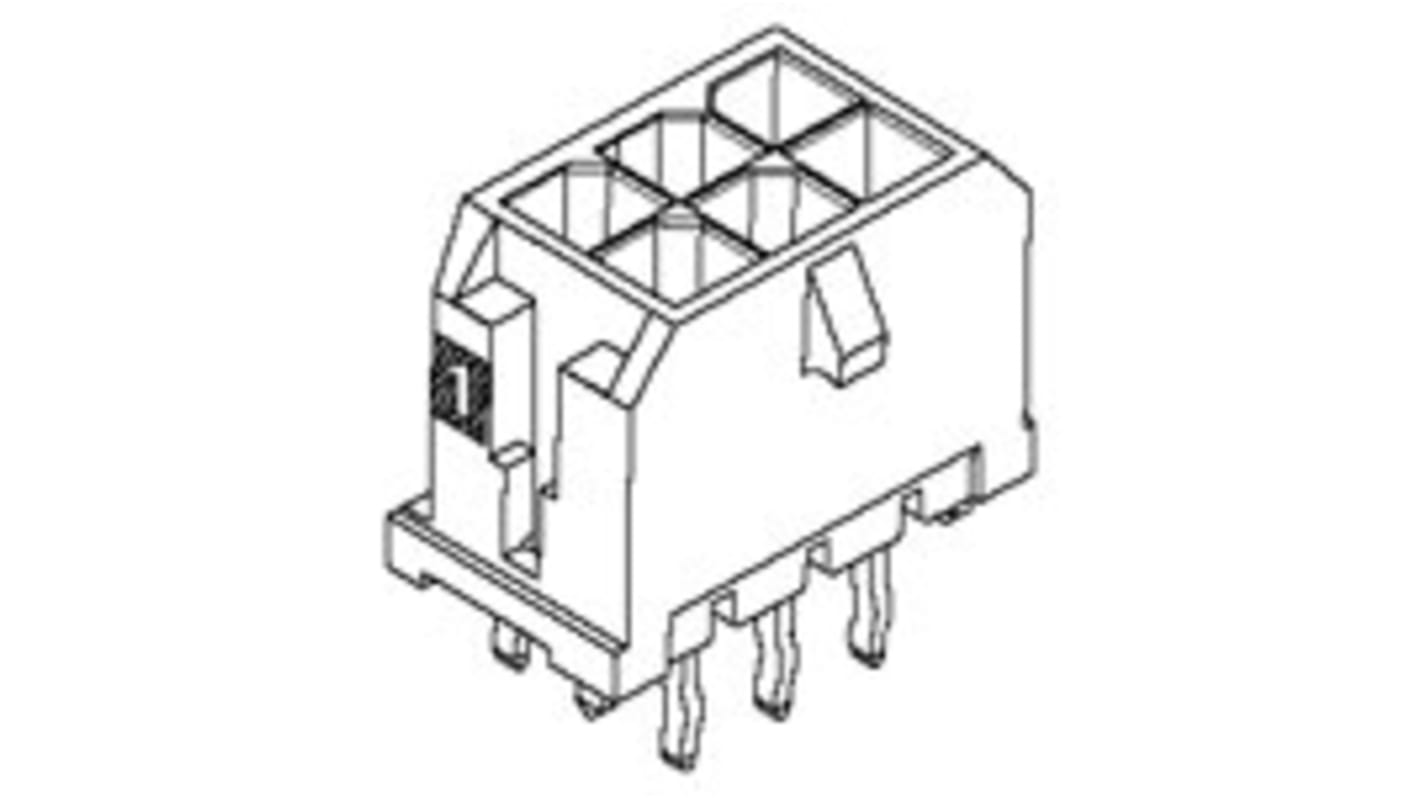 File di contatti PCB Molex, 16 vie, 2 file, passo 3.0mm