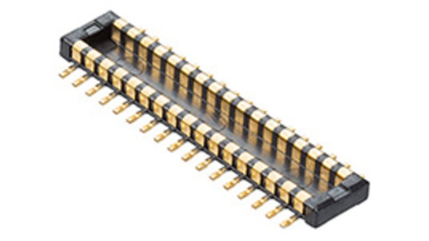 Molex SlimStack Series Straight Surface Mount PCB Header, 10 Contact(s), 0.35mm Pitch, 2 Row(s), Shrouded