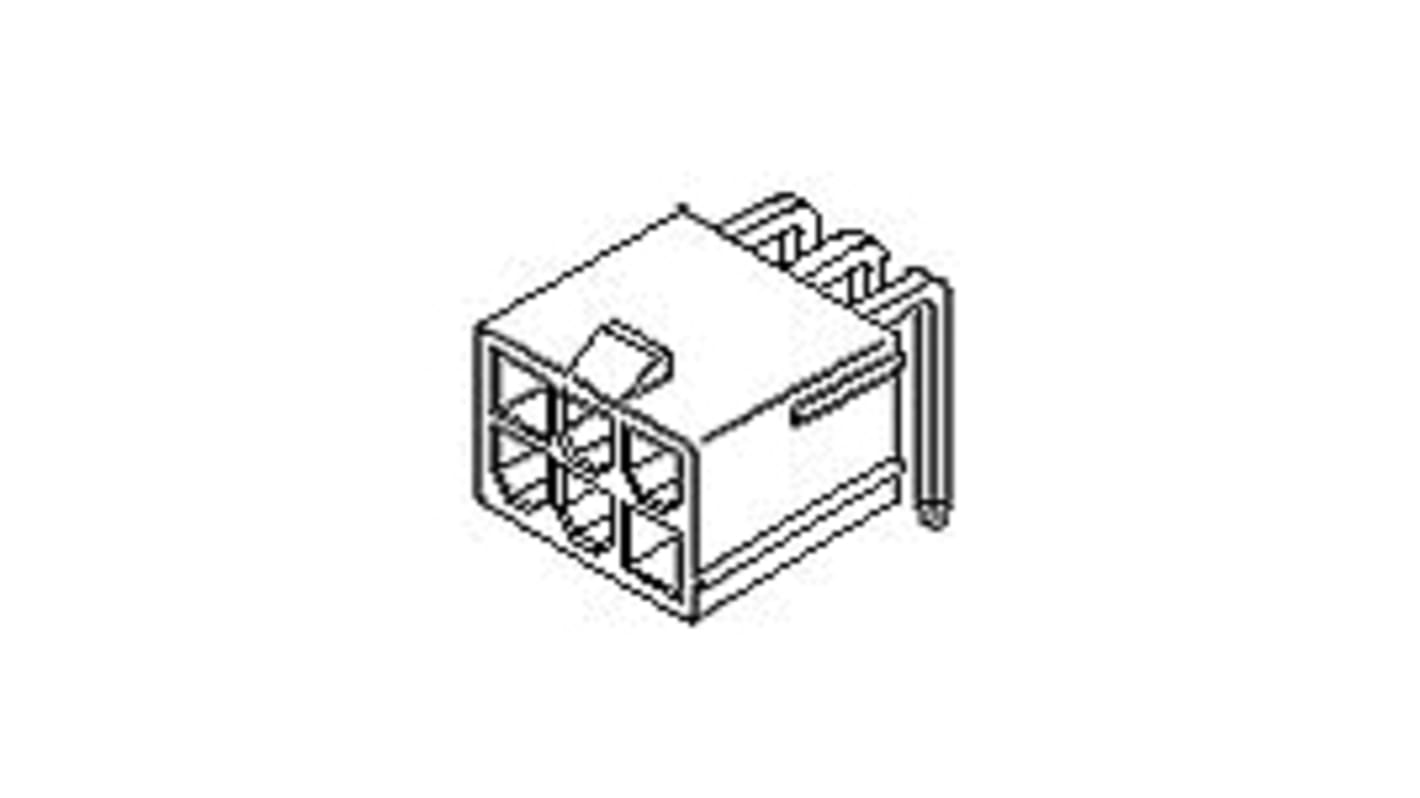 File di contatti PCB Molex, 6 vie, 2 file, passo 4.2mm