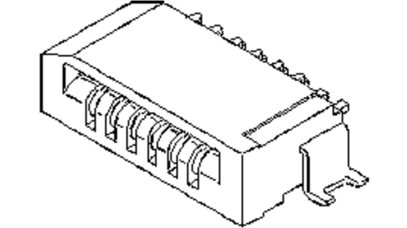 Molex, 52852 1mm Pitch 6 Way Right Angle Female FPC Connector, Non-ZIF