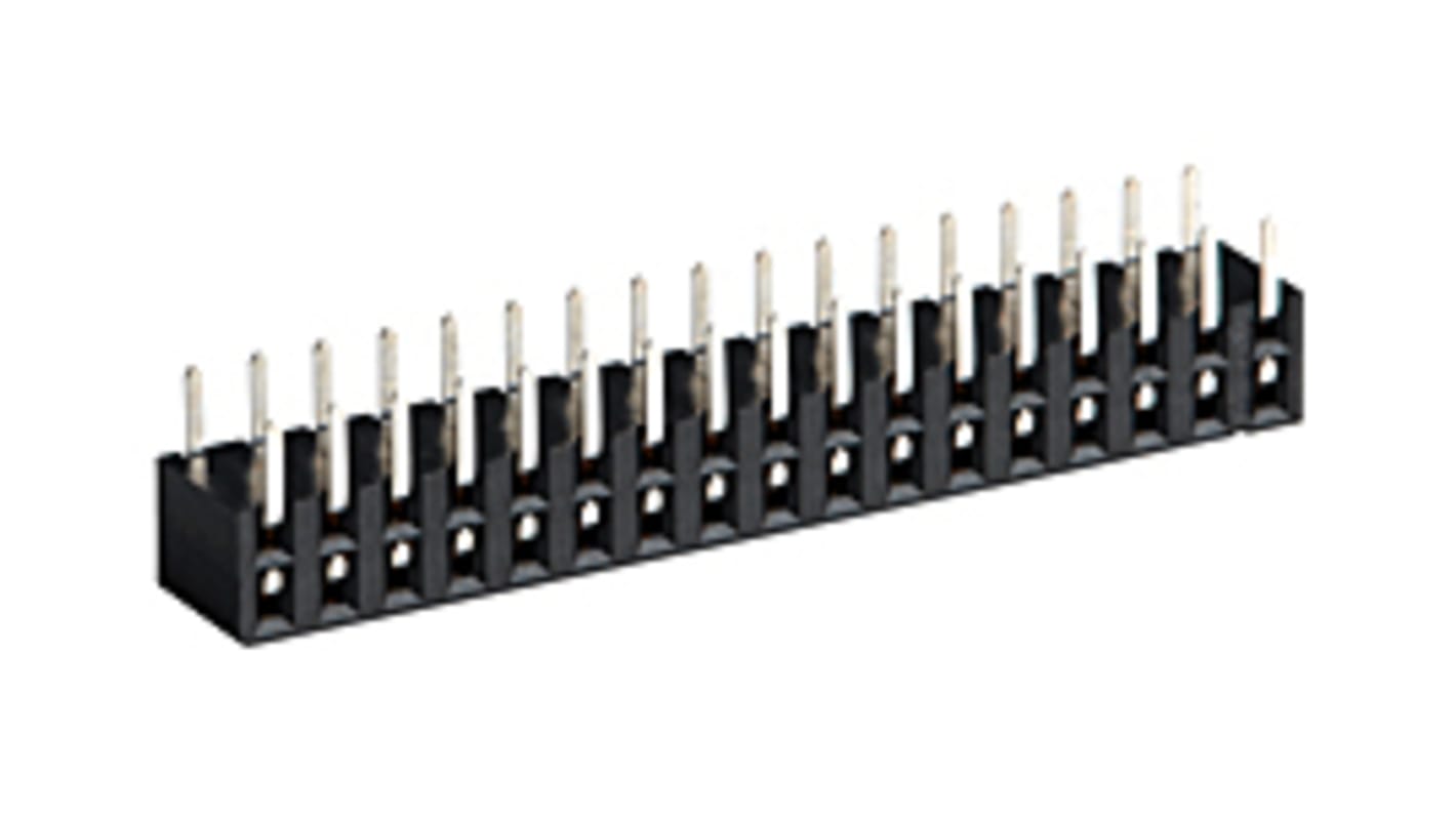 Molex Right Angle Through Hole Mount PCB Socket, 20-Contact, 2-Row, 2mm Pitch, Solder Termination