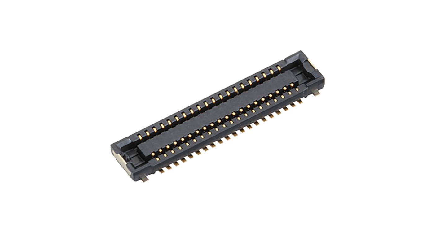 Panasonic A4S Series Surface Mount PCB Socket, 12-Contact, 2-Row, 0.4mm Pitch, Solder Termination