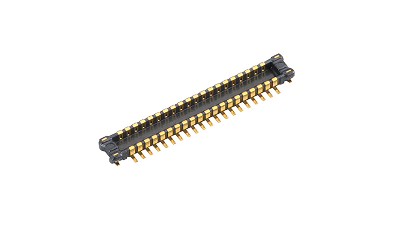 Panasonic A4S Series Straight Surface Mount PCB Header, 60 Contact(s), 0.4mm Pitch, 2 Row(s), Shrouded