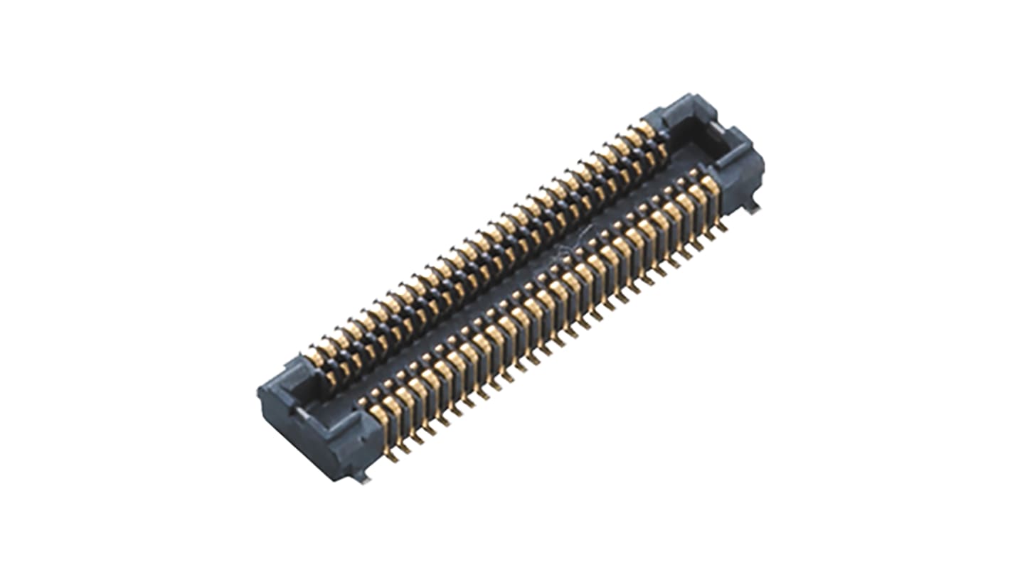 Panasonic P4S Series Surface Mount PCB Socket, 10-Contact, 2-Row, 0.4mm Pitch, Solder Termination