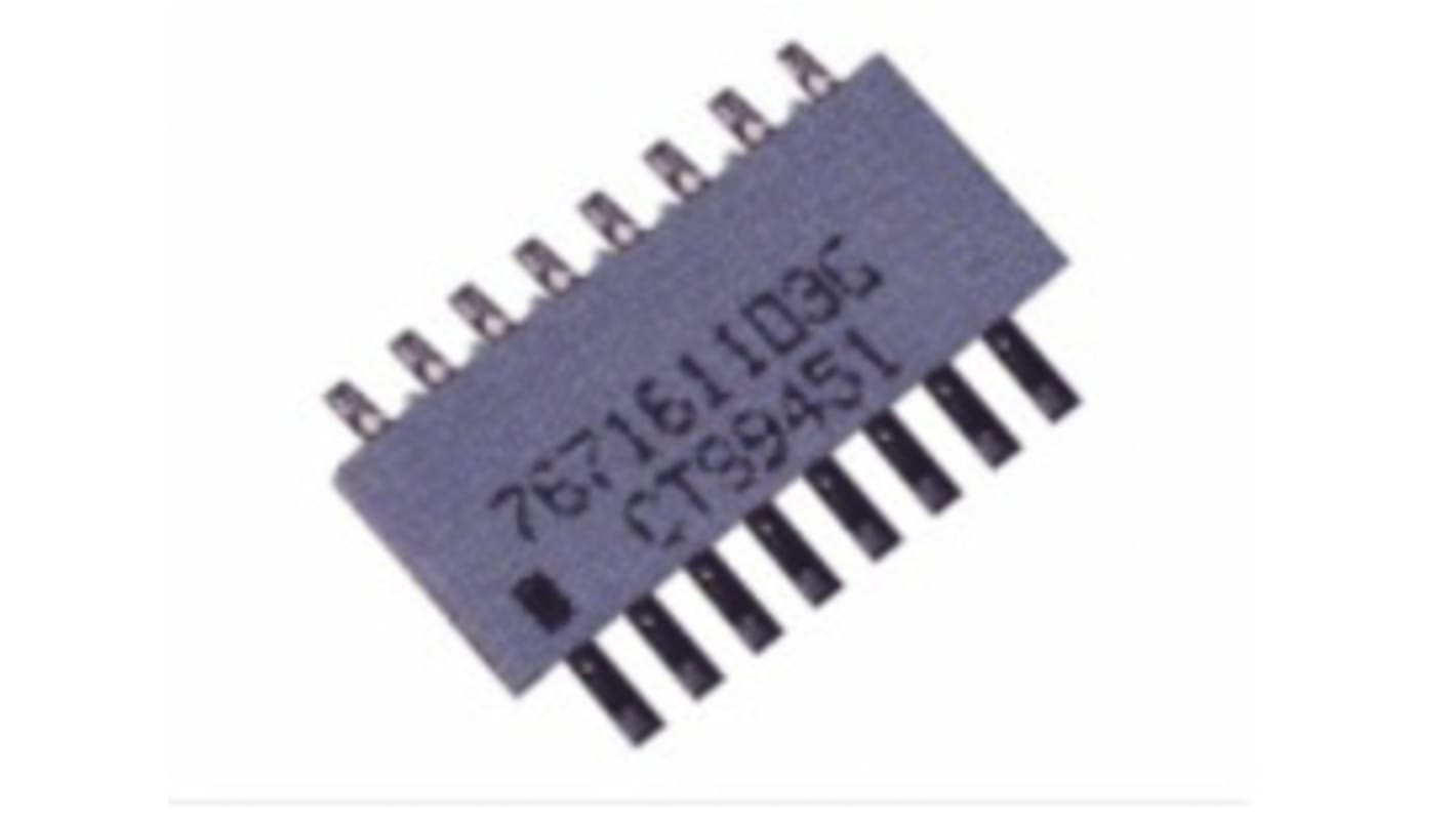 CTS 抵抗アレイ, 10kΩ, 1.8W, ±2%, 素子数：8