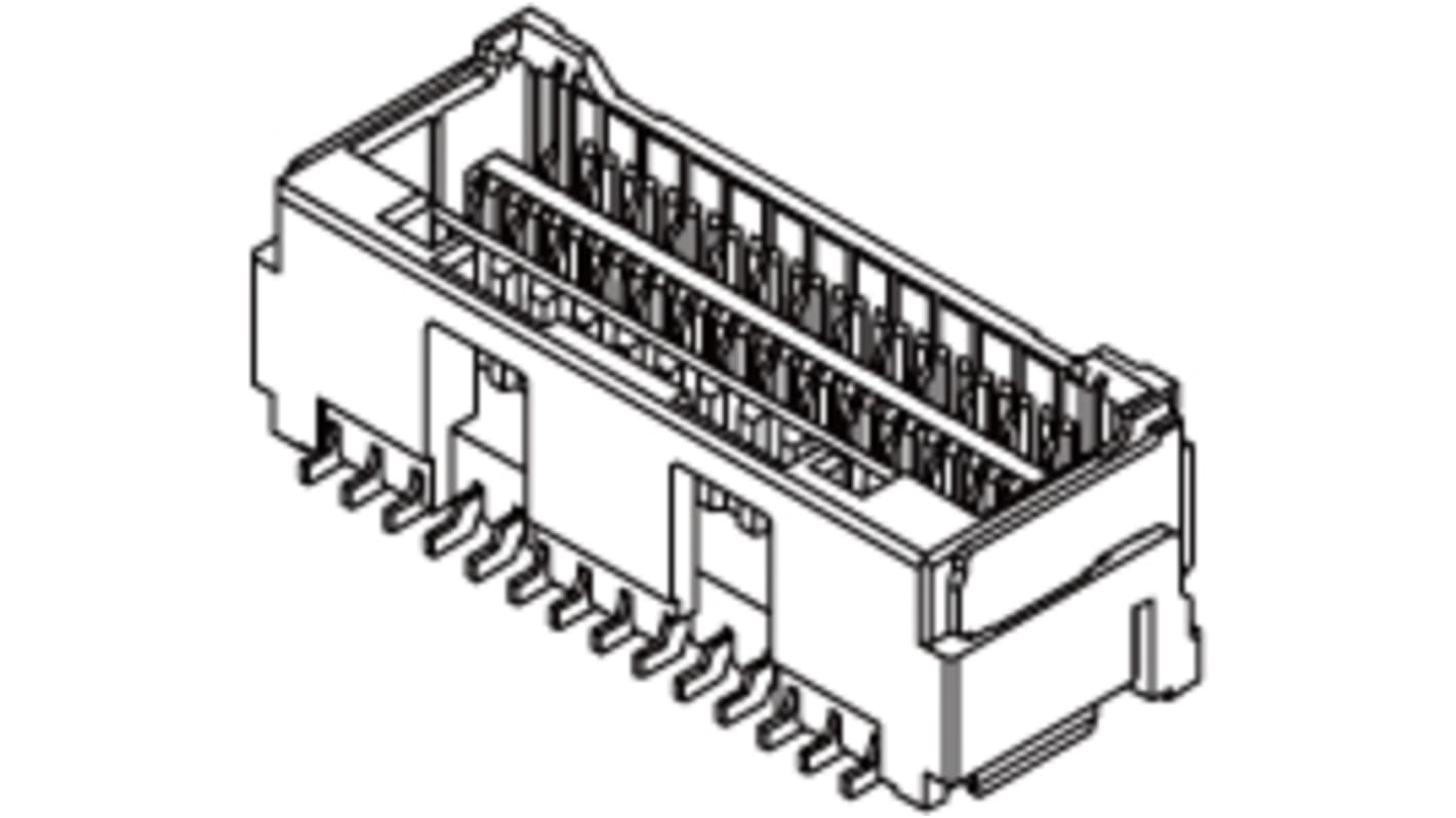 Gniazdo PCB 10 -pinowe 2 -rzędowe raster: 1.5mm Gniazdo PCB Proste SMD