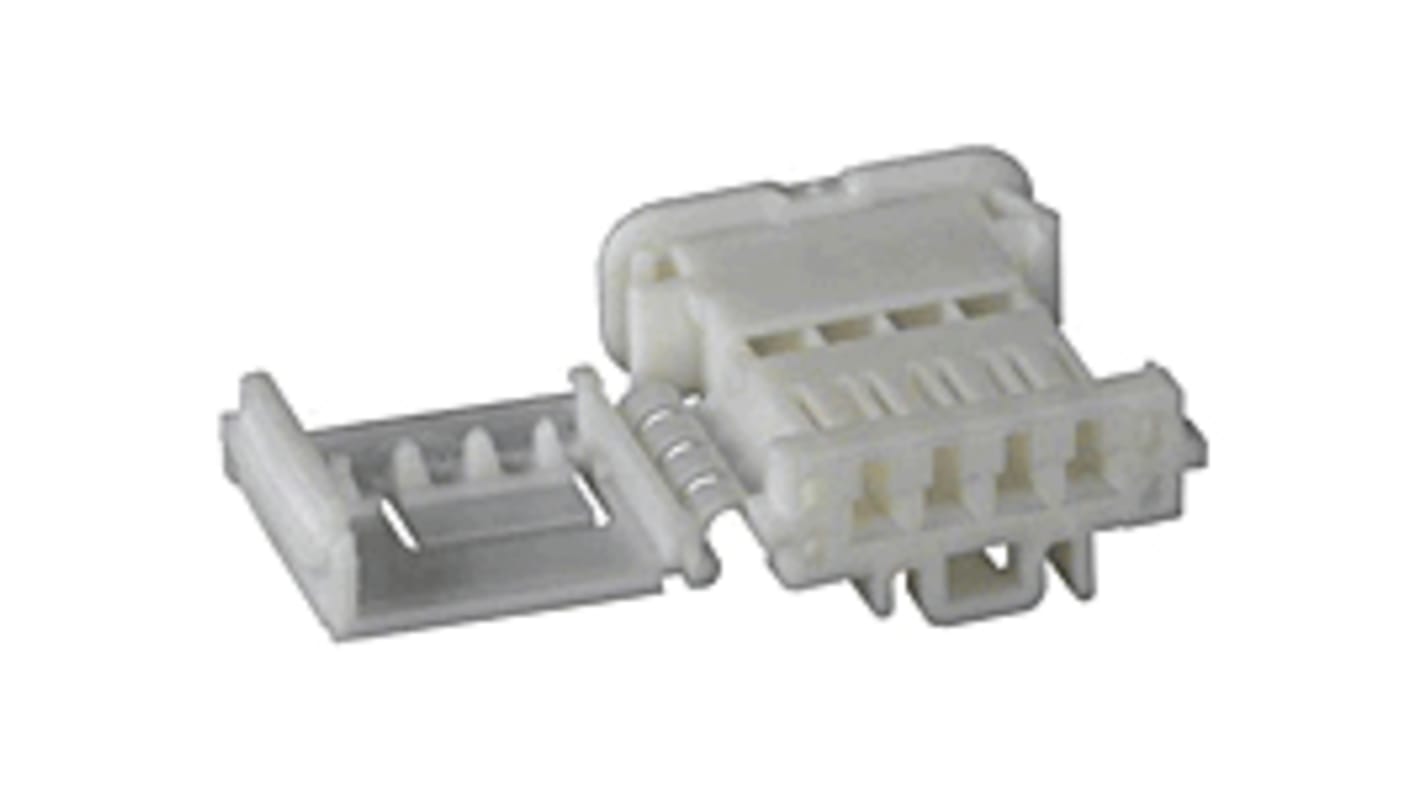 Molex Automotive Connector Socket White Cable Mount 4 Way, Crimp Termination 98817-1040