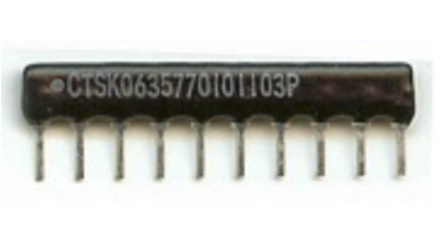 CTS, 770 100Ω ±2% Isolated Resistor Array, 4 Resistors, 150mW total, SIP, Pin