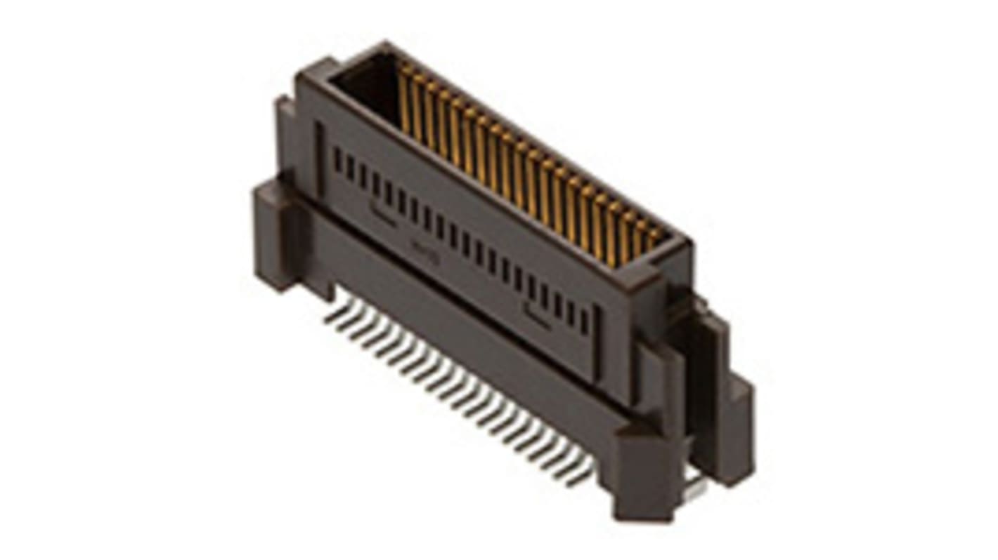 Molex SlimStack Series Straight Surface Mount PCB Header, 20 Contact(s), 0.64mm Pitch, 2 Row(s), Shrouded