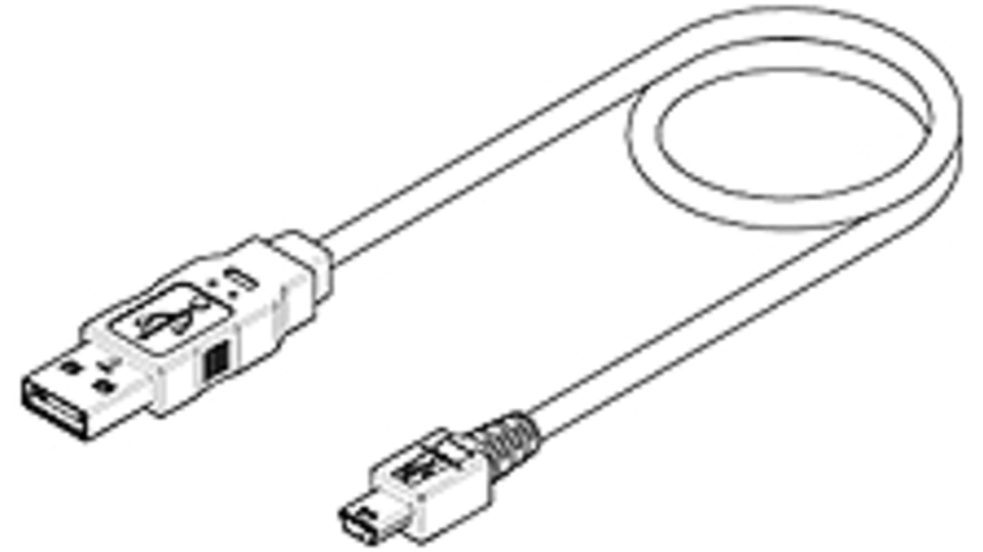 Molex USB 2.0, Male USB A to Male Mini USB B, 1.8m