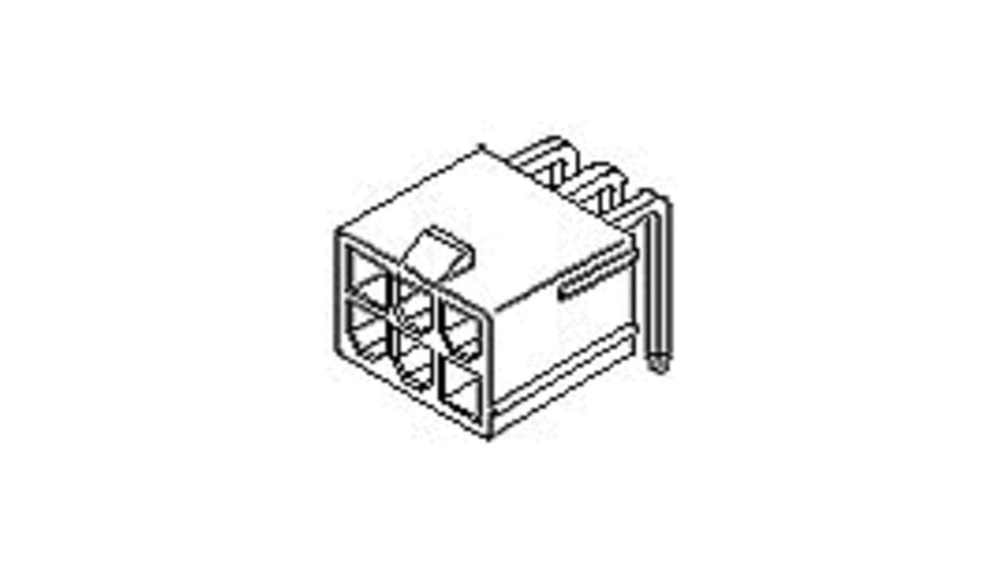 Wtyk PCB 6-pinowe raster: 4.2mm 2-rzędowe Molex Przewlekany 8.0A 600.0 V.