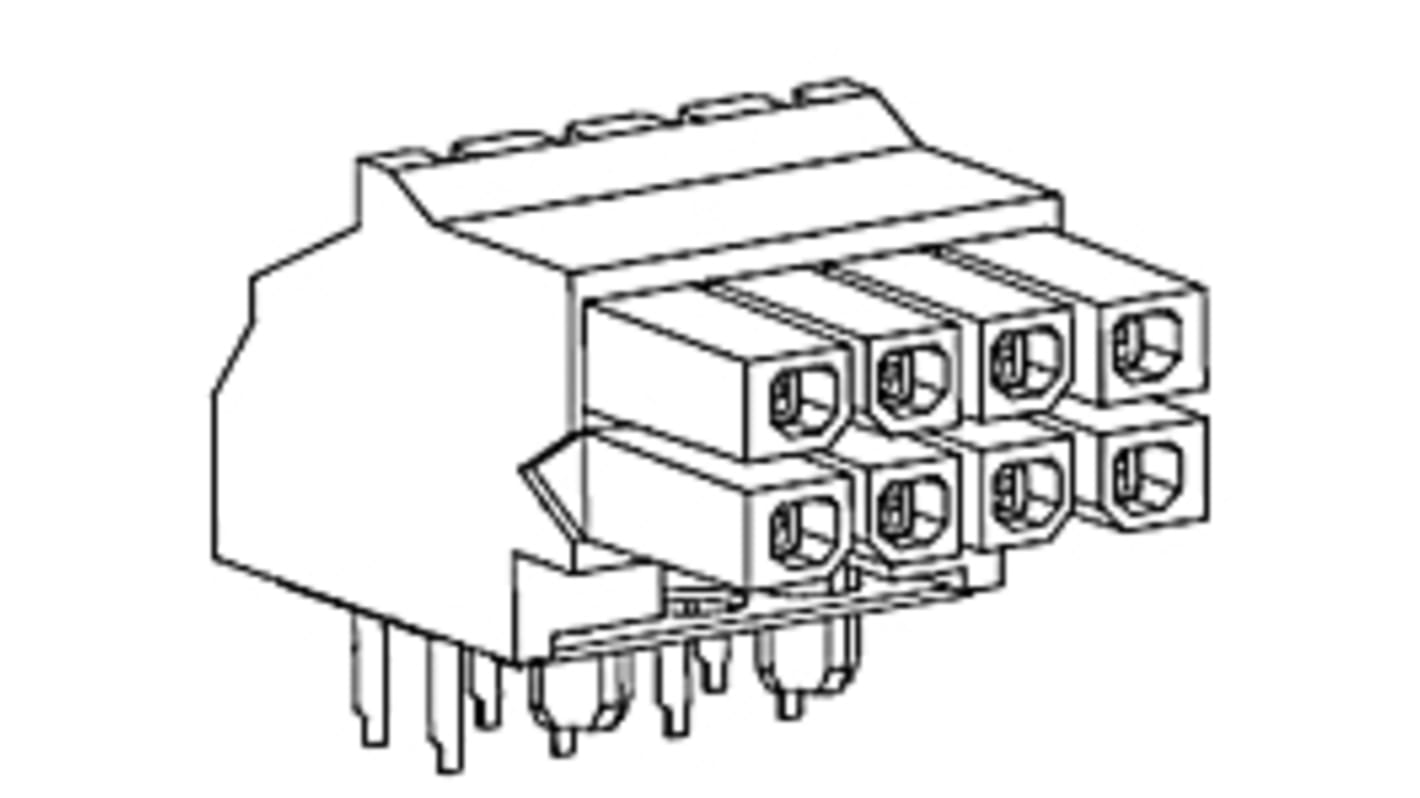 Conector macho para PCB Ángulo de 90° Molex serie Micro-Fit BMI de 24 vías, 2 filas, paso 3.0mm, para soldar, Montaje