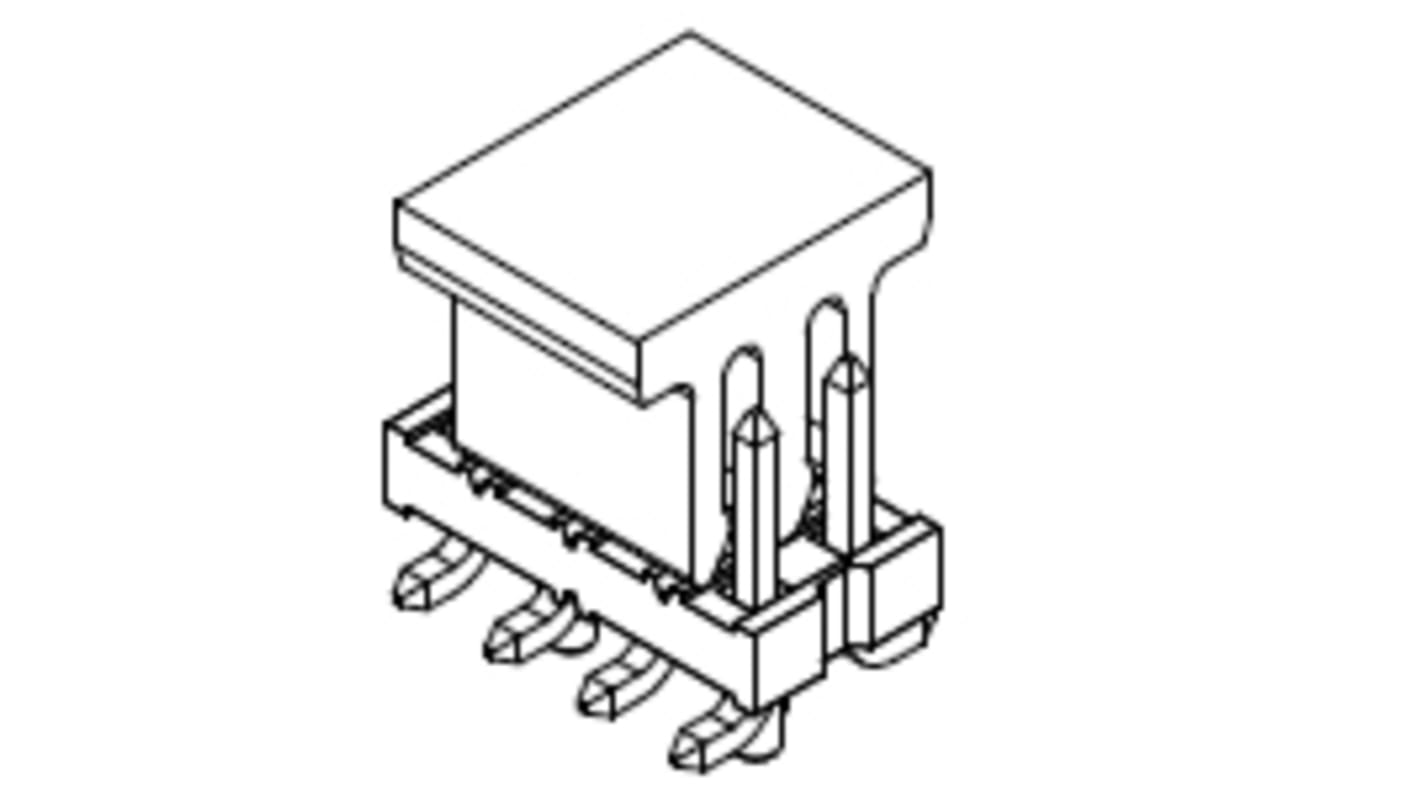 Molex Milli-Grid Series Straight Surface Mount PCB Header, 12 Contact(s), 2.0mm Pitch, 2 Row(s), Shrouded