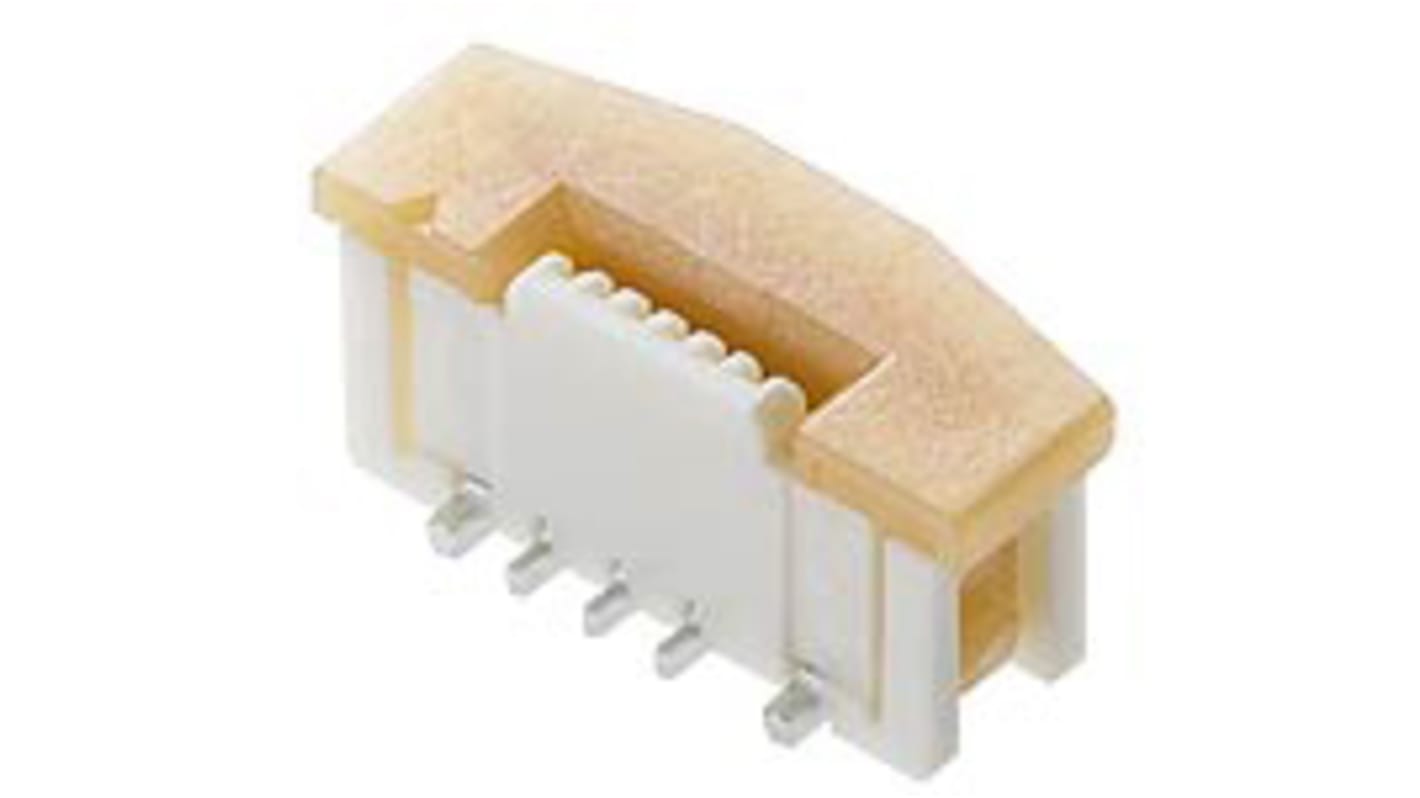 Molex FPC连接器, 母座, 32p, 0.5mm间距, 单排, SMT安装, 垂直, 500mA, 50V 有效值交流/直流