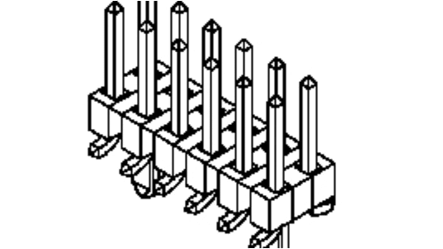 Molex Straight Surface Mount PCB Header, 16 Contact(s), 2.0mm Pitch, 2 Row(s), Shrouded