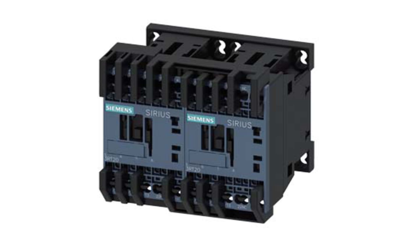 Siemens SIRIUS 3RA2316 Contactor, 24 V dc Coil, 3-Pole, 20 A, 5.5 kW, 3NO, 110 V dc, 690 V ac