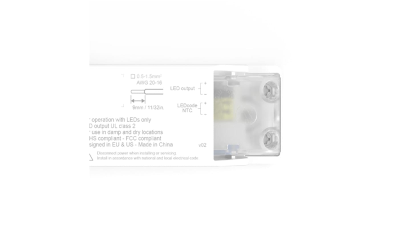 eldoLED 30 W LED驱动电源, 交流，直流输入, 输出2 → 55 V 150 → 1400 mA, 可调光, ECOdrive系列