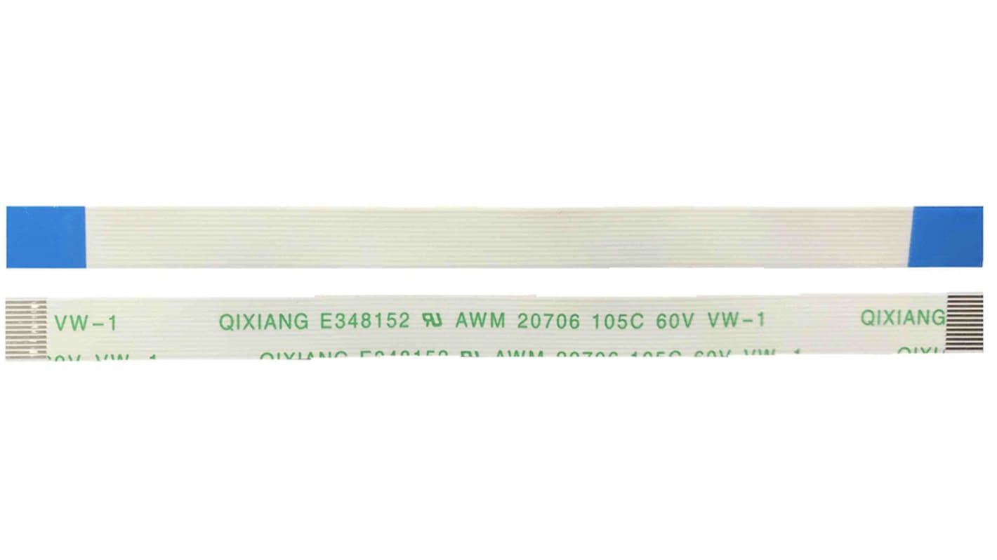 RS PRO FFC Ribbon Cable, 12-Way, 0.5mm Pitch, 100mm Length