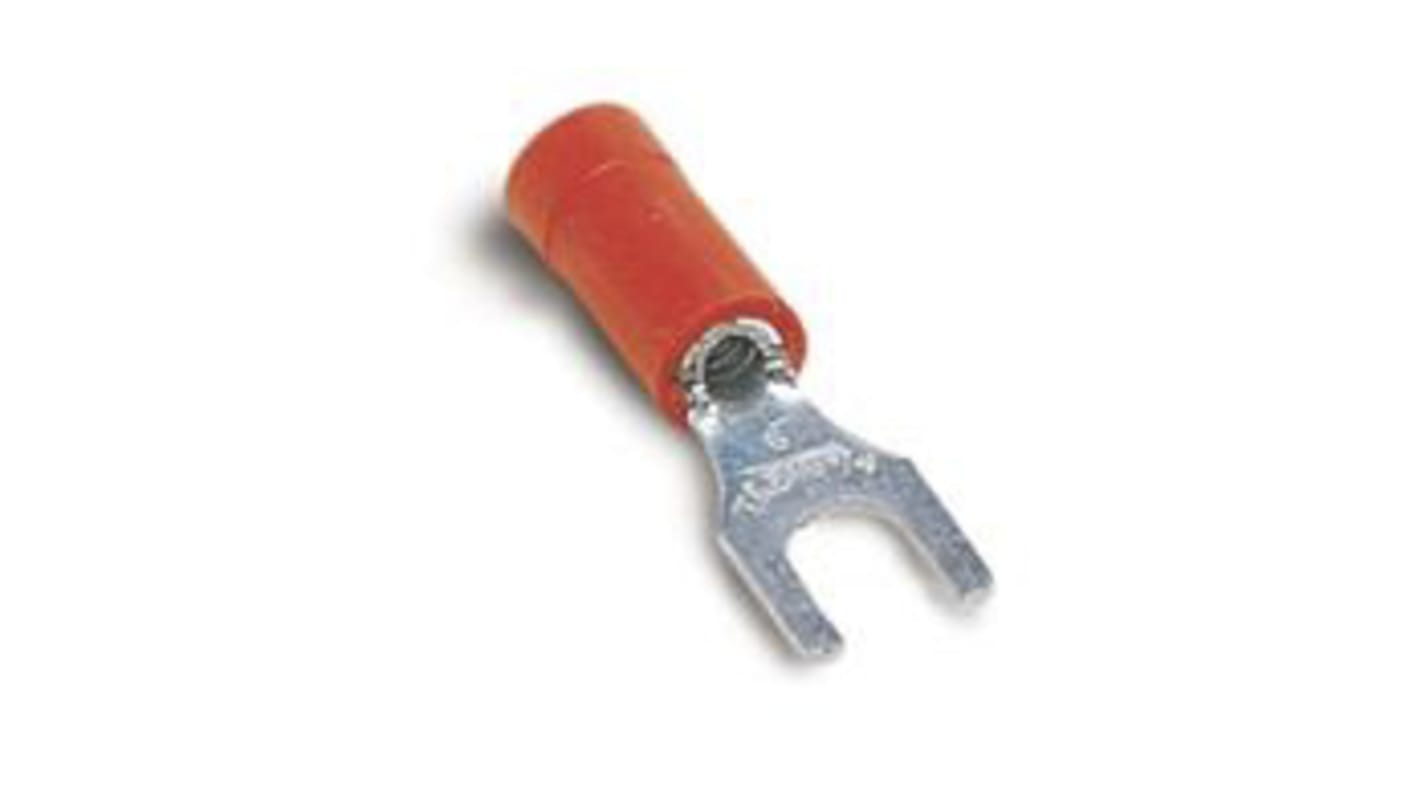 ABB Insulated Crimp Spade Connector, 0.5mm² to 1.5mm², M5 Stud Size Vinyl, Red