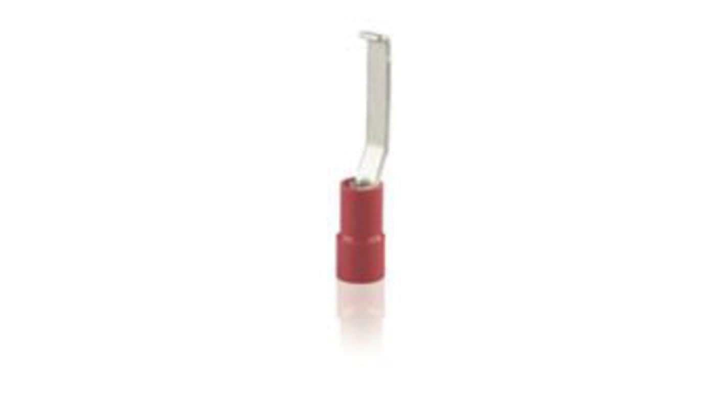 ABB Insulated Crimp Blade Terminal, 0.5mm² to 1.5mm², Red