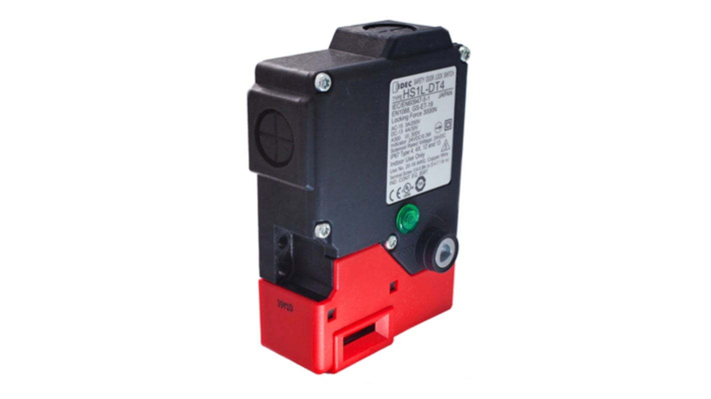 Idec HS1L Series Solenoid Interlock Switch, 1NC/1NC + 1NO + 1NO