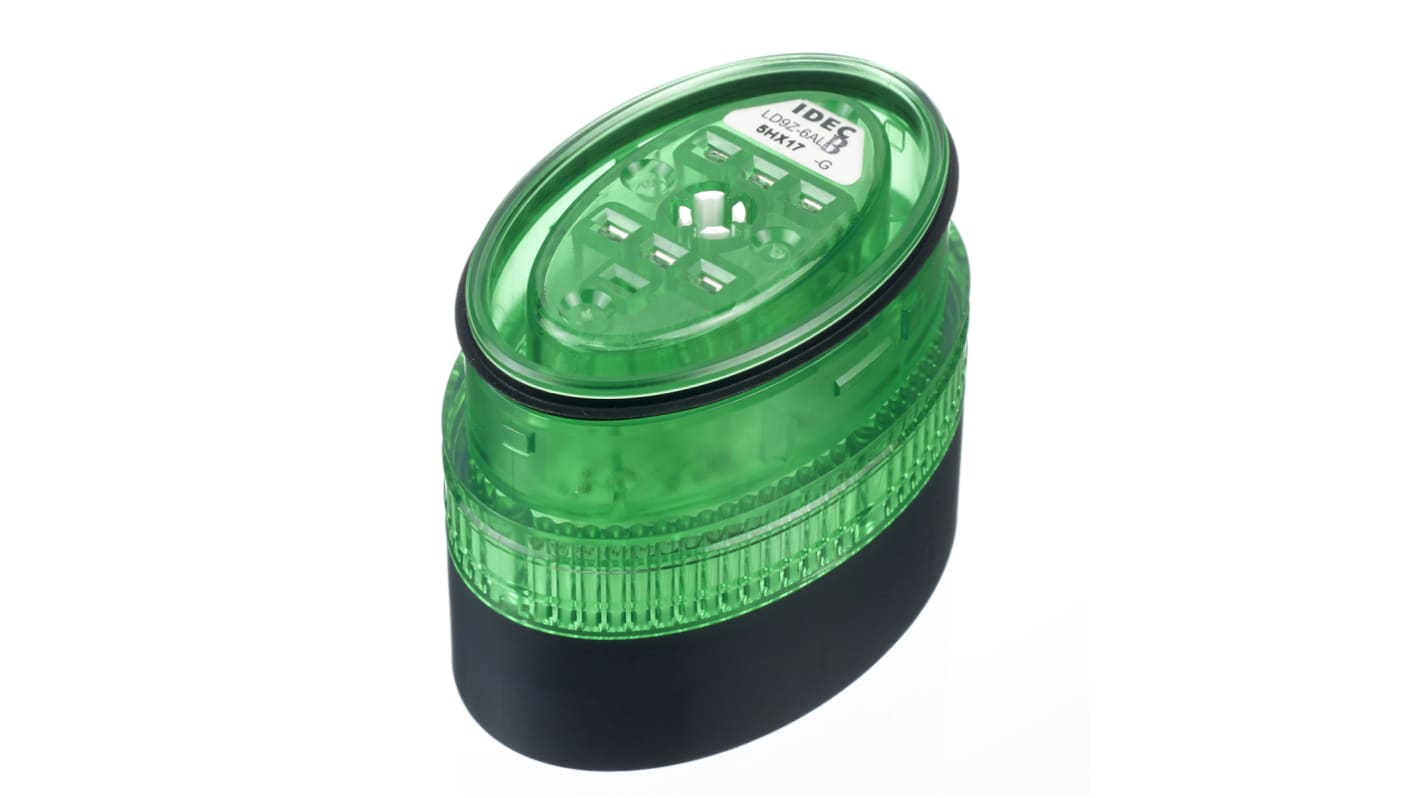 Indicador luminoso Idec serie LD9Z, efecto Intermitente, Constante, LED, Verde, alim. 24 V ac / dc